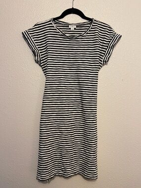 J. Crew Black and White Striped Mini Dress, Size Small